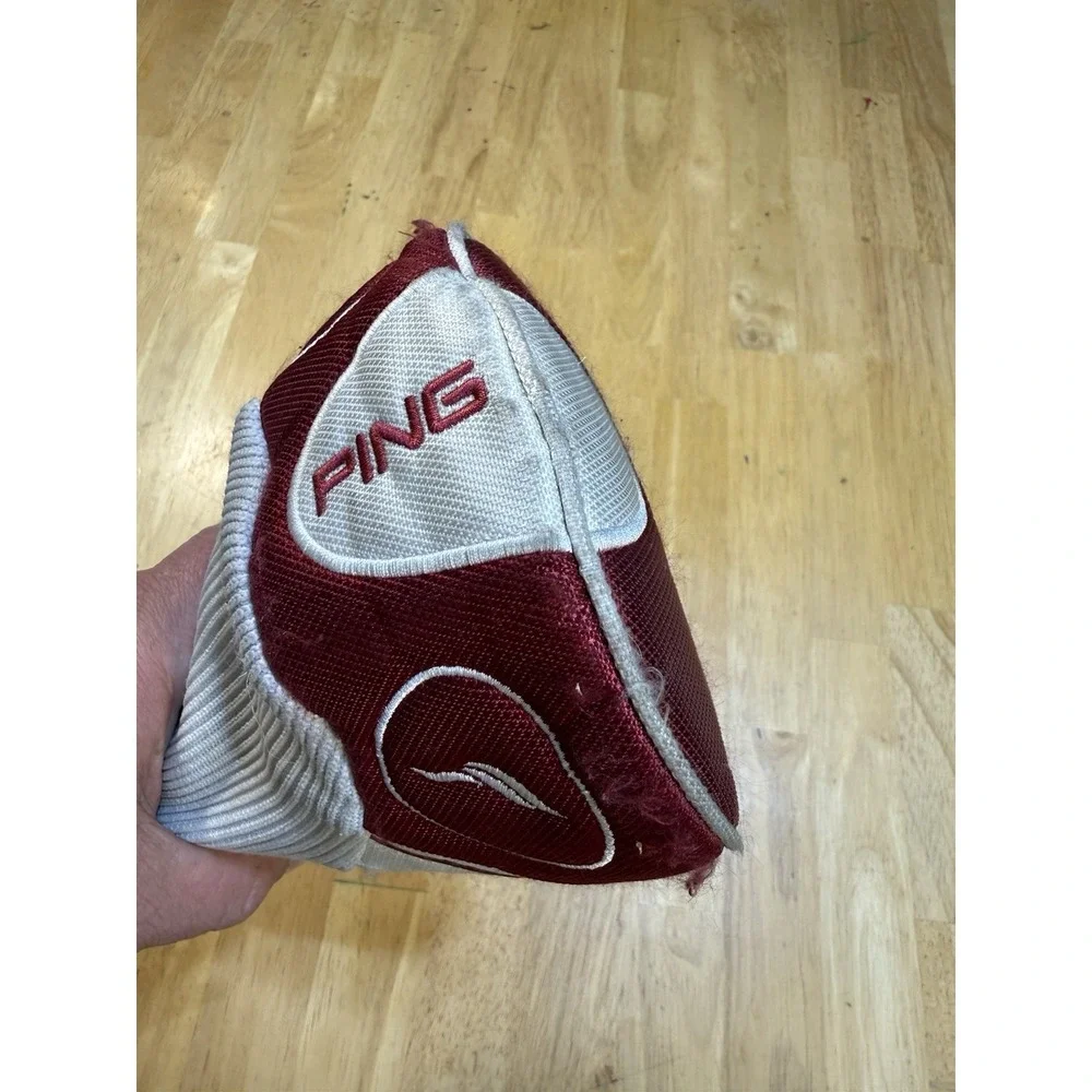 PING Faith Titanium 460cc Driver Headcover Red White Knit Sock Golf OEM